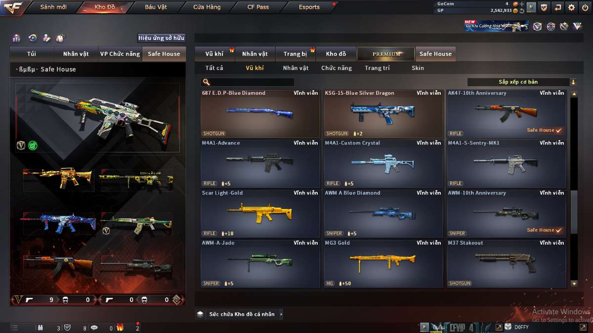 shop acc cf uy tin gia re